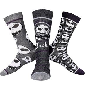 Bioworld Nightmare Before Christmas Jack Skellington مجموعة علب هدايا مكونة من 3 أزواج من جوارب الطاقم in Saudi Arabia