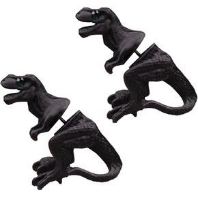 Dinosaur 3D Earrings for Women Girls Creative Retro Dinosaur Stud Earrings Alloy Dinosaur Earrings Bronze Silver Tone Gold Tone Black Tyrannosaurus Rex Earrings with Rhinestone Eyes Fashion Punk Rock Personalized Dragon Dinosaur Earring Punk Creatives Gif in Kuwait