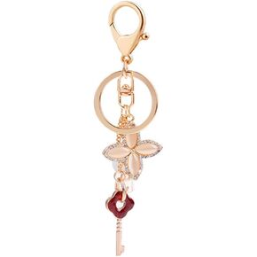 Vedory Lady's Keychain Heart Crystal Rhinestone Backpack Car Key Ring Charm Purse Pendant Handbag Birthday Gift for Women in Kuwait