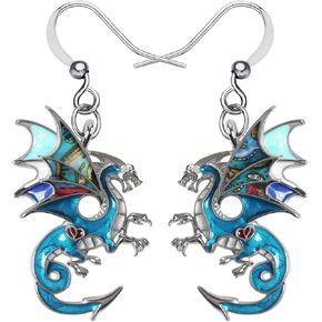 WEVENI Enamel Alloy Hypoallergenic Dragon Earrings for Women Teen Girls Aesthetic Jewelry Personalized Gifts