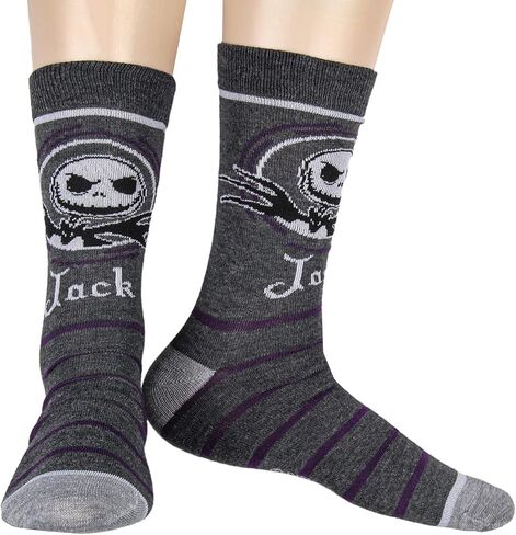 Bioworld Nightmare Before Christmas Jack Skellington 3-Pair Crew Sock Coffin Gift Box Set in Saudi Arabia