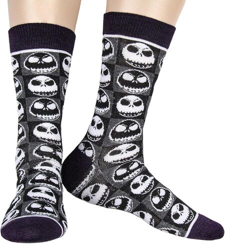 Bioworld Nightmare Before Christmas Jack Skellington 3-Pair Crew Sock Coffin Gift Box Set in Saudi Arabia