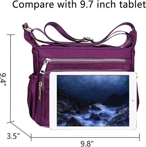 NOTAG Nylon Crossbody Bags for Women Small Waterproof Cross Body Handbag Mutilpockets Shoulder Bags Lightweight Travel Purses in Saudi Arabia