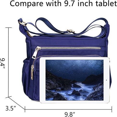 NOTAG Nylon Crossbody Bags for Women Small Waterproof Cross Body Handbag Mutilpockets Shoulder Bags Lightweight Travel Purses in Saudi Arabia