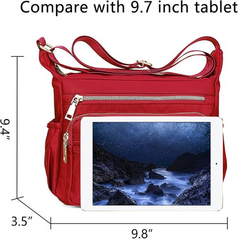 NOTAG Nylon Crossbody Bags for Women Small Waterproof Cross Body Handbag Mutilpockets Shoulder Bags Lightweight Travel Purses in Saudi Arabia