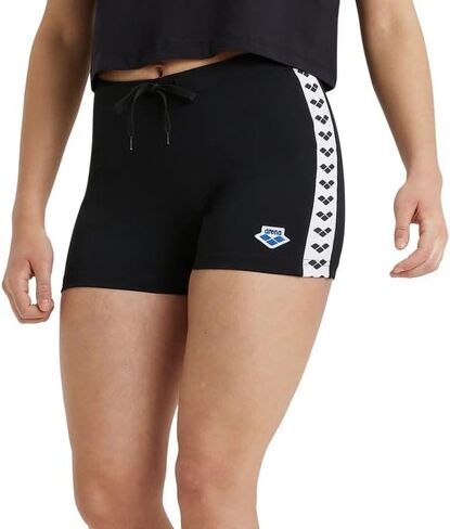 ARENA Icons Women's Lorella Team Shorts Training Gym Workout Bottoms MaxDry Fabric High-Rise Tight Fit Elastic Waistband in Saudi Arabia