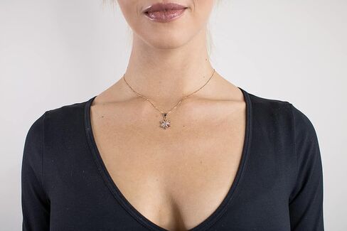 Toyledo 18K Rose Gold Plated Winter Snowflake Pendant Necklace, 18 inch in Saudi Arabia