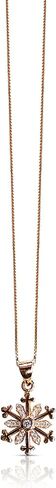 Toyledo 18K Rose Gold Plated Winter Snowflake Pendant Necklace, 18 inch in Saudi Arabia
