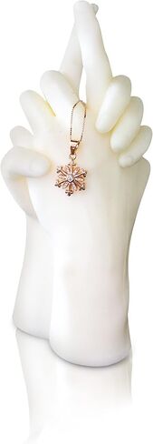 Toyledo 18K Rose Gold Plated Winter Snowflake Pendant Necklace, 18 inch in Saudi Arabia