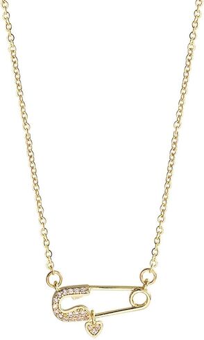 Todenb قلادة عصرية للنساء سلسلة ذهبية مرصعة بالماس زركون 18 قيراط مطلية بالذهب سلسلة أنيقة مجوهرات يدوية بسيطة in Kuwait