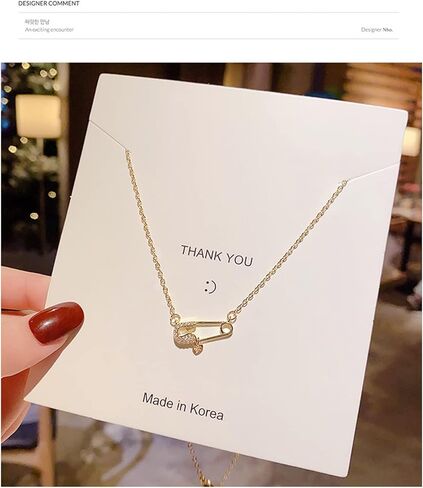 Todenb قلادة عصرية للنساء سلسلة ذهبية مرصعة بالماس زركون 18 قيراط مطلية بالذهب سلسلة أنيقة مجوهرات يدوية بسيطة in Kuwait