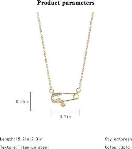 Todenb قلادة عصرية للنساء سلسلة ذهبية مرصعة بالماس زركون 18 قيراط مطلية بالذهب سلسلة أنيقة مجوهرات يدوية بسيطة in Kuwait