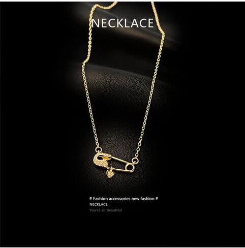 Todenb قلادة عصرية للنساء سلسلة ذهبية مرصعة بالماس زركون 18 قيراط مطلية بالذهب سلسلة أنيقة مجوهرات يدوية بسيطة in Kuwait