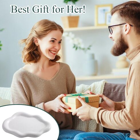 zxbaers Cloud Jewelry Tray, Ceramic Trinket Dish Holder Cute Decorative Plate for Rings, Bracelet, Necklace Women Aesthetic Room Decor Birthday Thanksgiving Christmas Gift in Kuwait