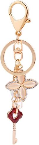 Vedory Lady's Keychain Heart Crystal Rhinestone Backpack Car Key Ring Charm Purse Pendant Handbag Birthday Gift for Women in Kuwait