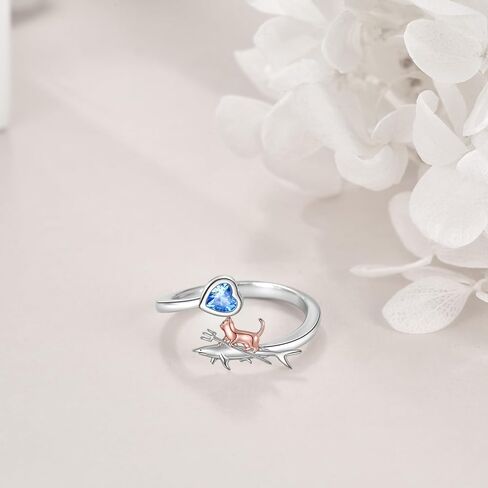 YFN Size 7 Cat Shark Ring 925 Sterling Silver Cat Riding Shark Adjustable Open Ring Shark Jewelry For Women Girls Shark Gifts For Shark Lovers in Saudi Arabia
