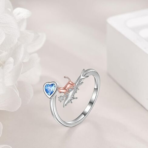 YFN Size 7 Cat Shark Ring 925 Sterling Silver Cat Riding Shark Adjustable Open Ring Shark Jewelry For Women Girls Shark Gifts For Shark Lovers in Saudi Arabia