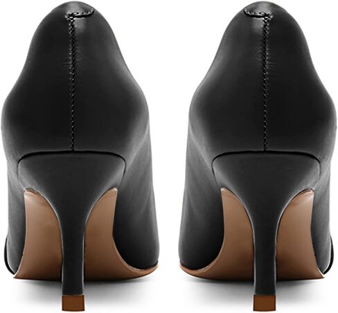 PiePieBuy Womens Pointed Toe Pumps Twist Knot Stiletto Mid Heel Faux Leather Dress Shoes in Kuwait