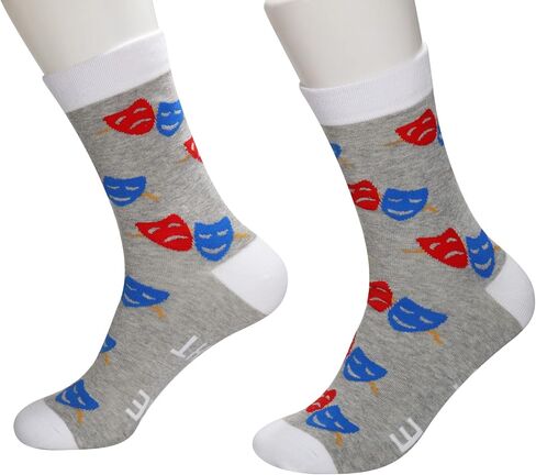 CMNIM Theater Drama Gifts Theater Lover Gifts 2 Pairs Stage Left Stage Right Socks Gift for Actors Theatre Student Performer in Kuwait