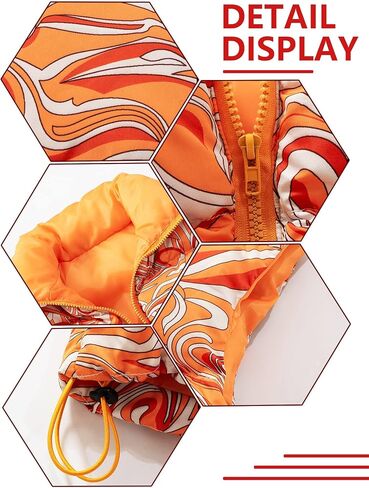 Yimoon Women's Cropped Vest Stand Collar Padded Puffer Vest Lightweight Full Zip Gilet Sleeveless Quilted Jacket(Orange-XS) in Saudi Arabia