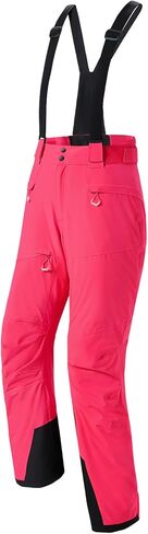 fit space Women's Ski Pants Waterproof 15,000mm Deachable Stretch Suspenders Winter Alpine Snowboarding Pants in Saudi Arabia