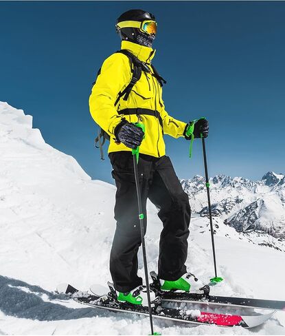 fit space Women's Ski Pants Waterproof 15,000mm Deachable Stretch Suspenders Winter Alpine Snowboarding Pants in Saudi Arabia