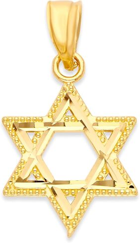 Solid Gold Star of David Pendant in 10k or 14k in Saudi Arabia