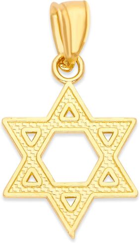 Solid Gold Star of David Pendant in 10k or 14k in Saudi Arabia