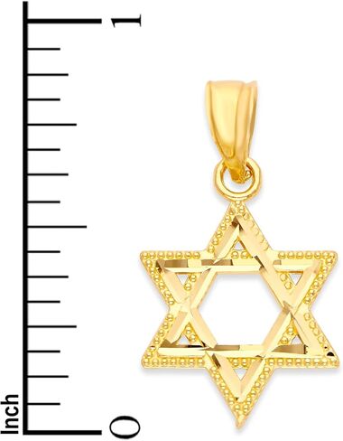 Solid Gold Star of David Pendant in 10k or 14k in Saudi Arabia