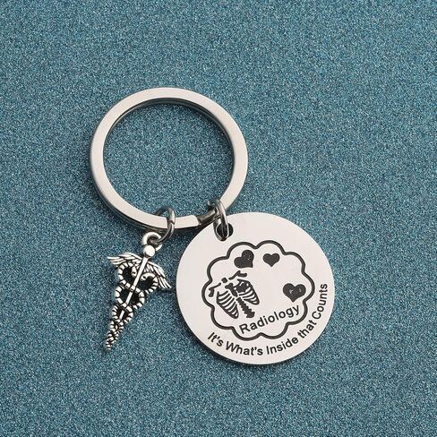 LQRI Radiology Keychain Radiology Technologist Gift It's What's Inside That Counts X-Ray Tech Gift in Saudi Arabia