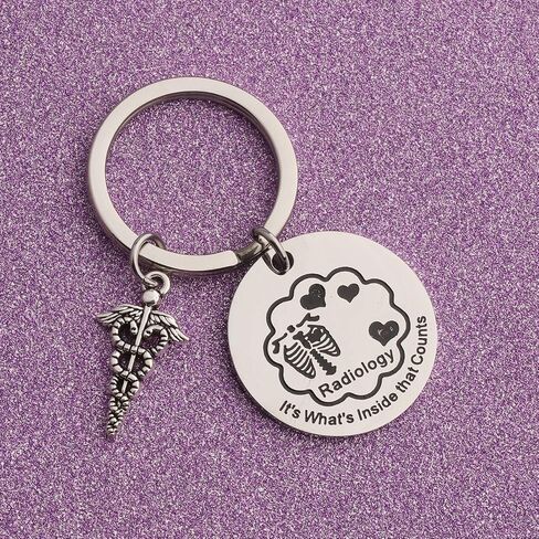 LQRI Radiology Keychain Radiology Technologist Gift It's What's Inside That Counts X-Ray Tech Gift in Saudi Arabia