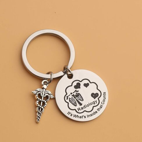 LQRI Radiology Keychain Radiology Technologist Gift It's What's Inside That Counts X-Ray Tech Gift in Saudi Arabia