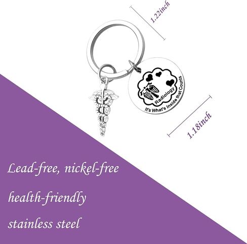 LQRI Radiology Keychain Radiology Technologist Gift It's What's Inside That Counts X-Ray Tech Gift in Saudi Arabia