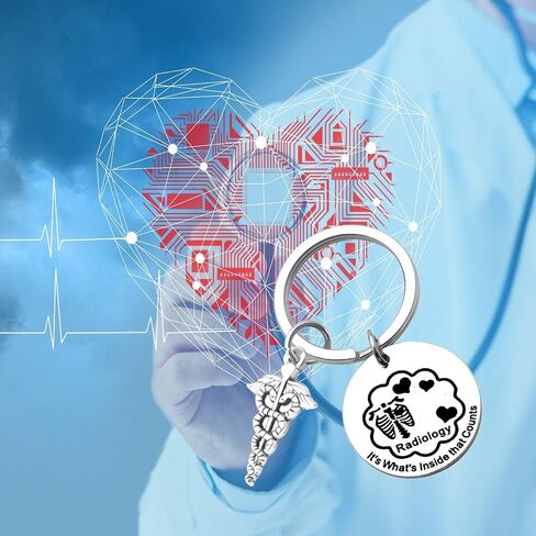 LQRI Radiology Keychain Radiology Technologist Gift It's What's Inside That Counts X-Ray Tech Gift in Saudi Arabia