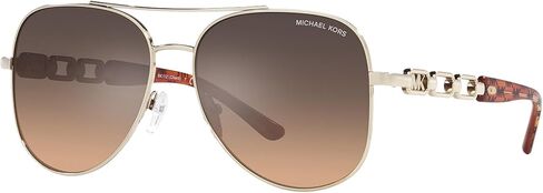Michael Kors MK1121 Chianti Light Gold/Brown Grey Gradient Mirrored One Size in Saudi Arabia
