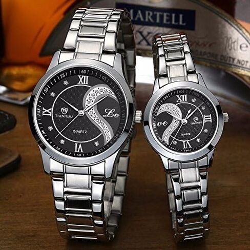 DREAMING Q&P Valentine's Romantic His and Hers Quartz Analog Wrist Watches Gifts Set for Lovers Set of 2 in Kuwait
