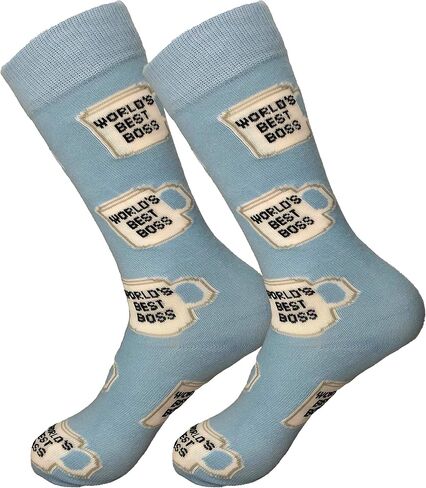 Balanced Co. World's Best Boss Dress Socks Michael Scott Funny Socks Crazy Socks Boss Socks in Saudi Arabia