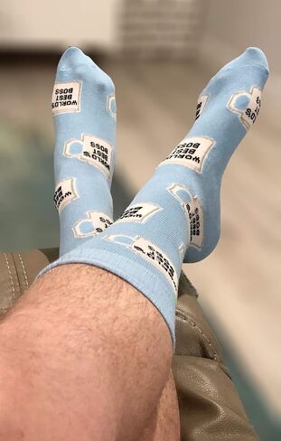Balanced Co. World's Best Boss Dress Socks Michael Scott Funny Socks Crazy Socks Boss Socks in Saudi Arabia