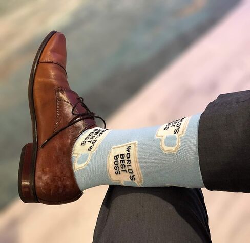Balanced Co. World's Best Boss Dress Socks Michael Scott Funny Socks Crazy Socks Boss Socks in Saudi Arabia