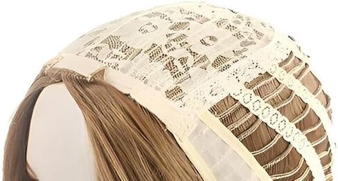 Gorgewg Brown Curly Cosplay Wig Women Halloween Costume Long Wavy Middle Part Hair with Wigcap in Kuwait