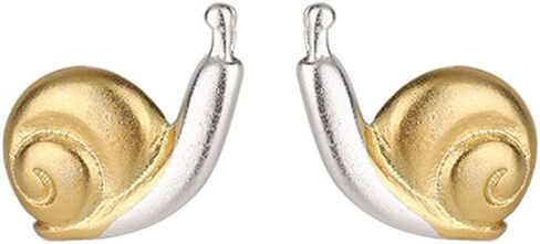 Cute Snail Mushroom Ring for Women Creative Cartoon Mushroom Snail Necklace Snail Stud Earrings Adjustable Gold Silver Snail Mushroom Animal Jewelry for Teen Girls in Saudi Arabia
