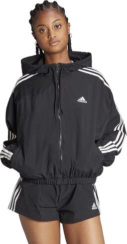 adidas Women's Essentials 3-Stripes Woven Windbreaker in Saudi Arabia