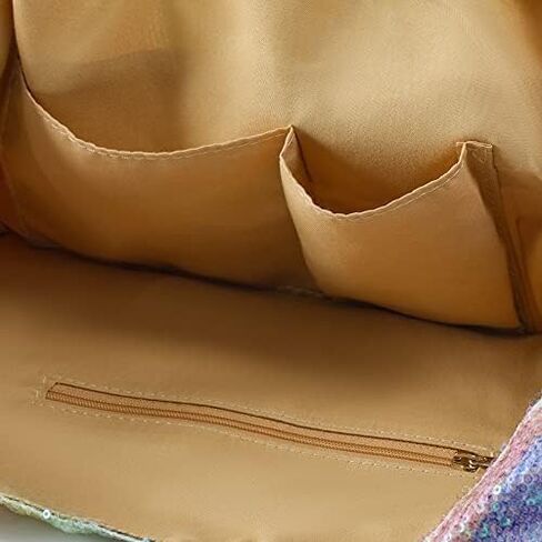 حقائب يد نسائية ترتر ملونة بألوان قوس قزح حقائب يد للحفلات المسائية حقيبة شاطئية للسيدات مأدبة بريق حمل شريط in Kuwait