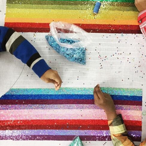 حقائب يد نسائية ترتر ملونة بألوان قوس قزح حقائب يد للحفلات المسائية حقيبة شاطئية للسيدات مأدبة بريق حمل شريط in Kuwait