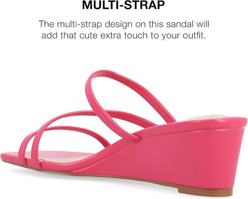 صندل نسائي بكعب عريض من Journee Collection Takarah مع مقدمة مفتوحة وكعب سهل الارتداء in Kuwait