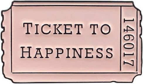 Flairs New York Premium Handmade Enamel Lapel Pin Brooch Badge (Ticket To Anywhere Pink, 1 Pin) in Saudi Arabia