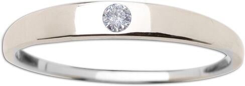 Cherished Moments Sterling Silver Baby Ring with Amethyst, Pink Sapphire or White Sapphire in Classic Dainty Band in Saudi Arabia