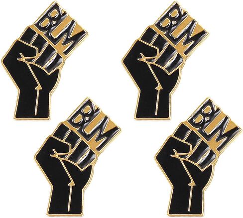 Black Lives Matter 3/4 pc BLM Raised Fist Anti Racism Solidarity Enamel Pins in Saudi Arabia