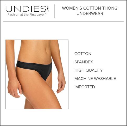 ملابس داخلية بيكيني نسائية من Undies.com مكونة من 6 قطع من القطن، متعددة الألوان in Kuwait