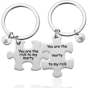 You're The Rick to My Morty Puzzle Keychain Gifts for Grandpa Grandson Friends in Kuwait